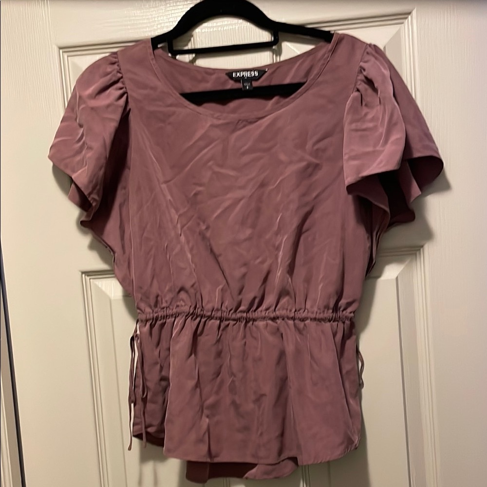 Express Puff Sleeve Ruffled Blouse
